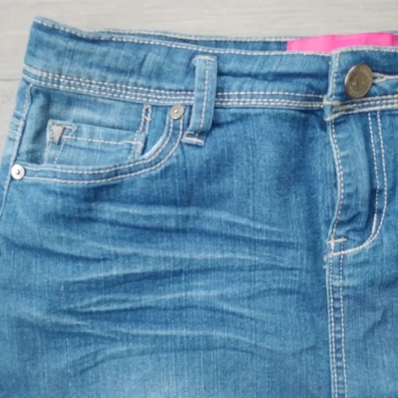 Voltige Denim Blue  Jean Mini Skirt, 26 - Picture 2 of 6